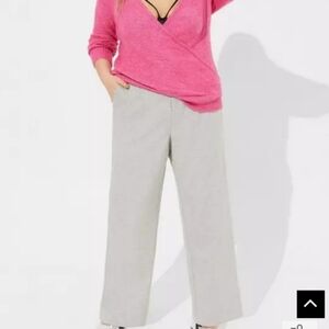 Torrid Gray Wide Leg High Rise Dress Pants